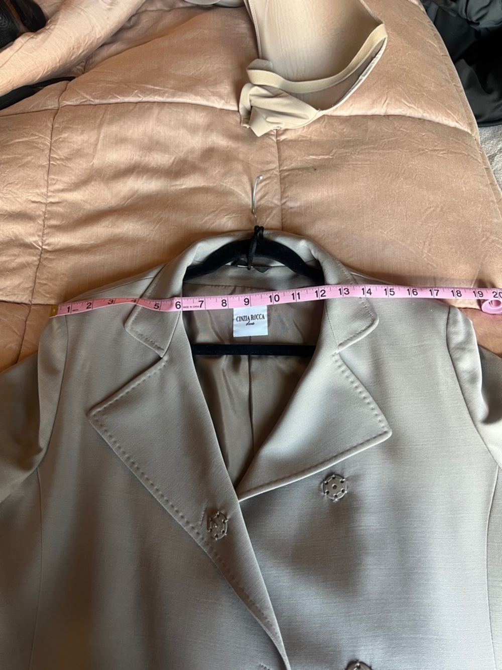 Light Taupe blazer coat - Picture 7 of 9